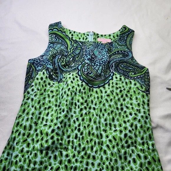 Lilly Pulitzer Green Stephanie Spotcha Shift Dress Womens Size 0 - Picture 3 of 9
